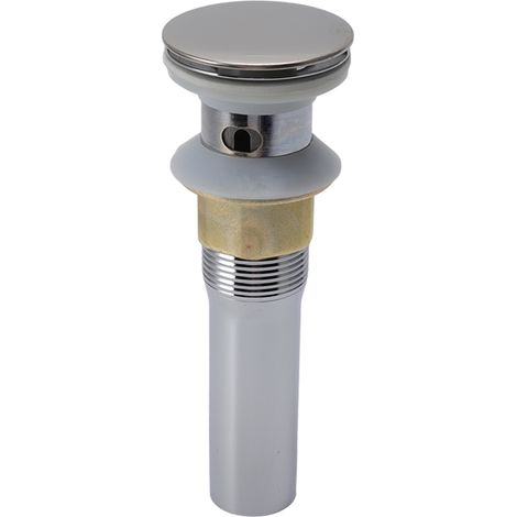 Bouchon de vidange à pression pour lavabo, acier inoxydable électroplaqué, avec panier filtre, trou compris, usage domestique