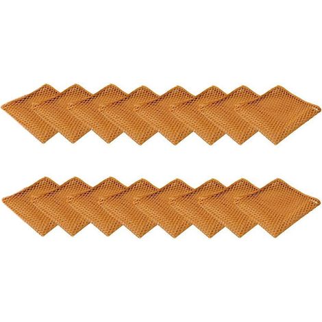 16 Stück 3D-Netzreinigungstücher, Mehrzwecknetz, Gelb
