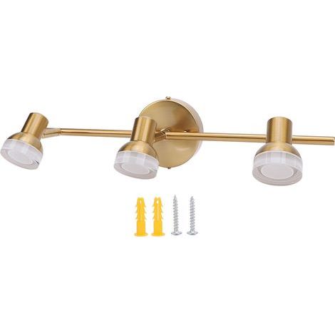 Modern 3-light wall sconce for bathroom, decorative indoor lighting, ideal for a kitchen, living room, hallway, veranda, porch, gold (1/5)