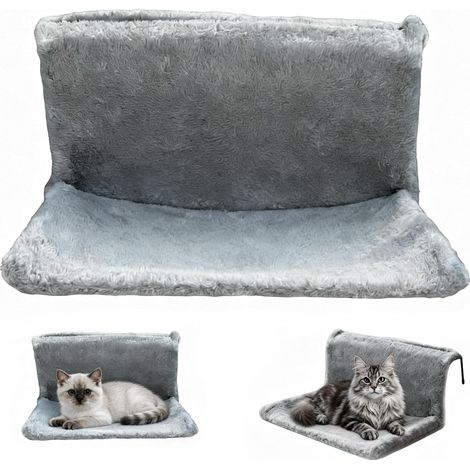 Lit chat chauffage Hamac moelleux chat Chaise longue chauffante chat radiateur fenêtre Montage mural Balustrade balcon Lit chauffant (1/5)
