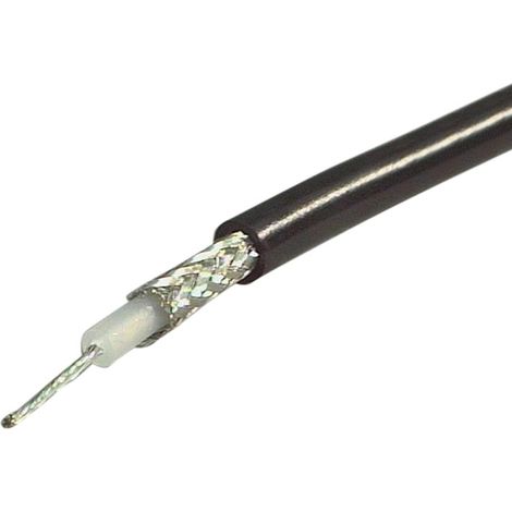 Câble coaxial RG58 C/U 50 Ohm – 50 Ohm – Conductor en cuivre – Blindage en tresse de cuivre – Pour antenne TV et satellite – Errebi Group