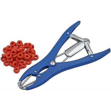 Kit de castration pour animaux - Outil chirurgical vétérinaire avec 100 anneaux en caoutchouc (1/5)