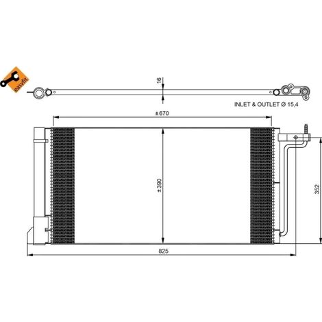Condenseur, climatisation NRF 350051 FORD 1684204 1769313 2010987 AV6119710AA