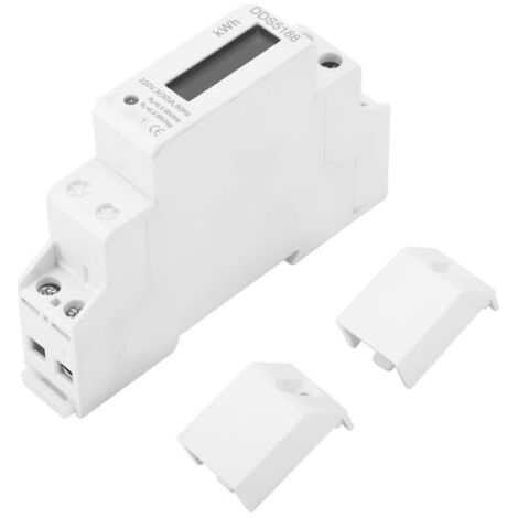 Compteur électronique d'énergie KWh, monophasé numérique LCD 220V Din Rail 5-30A (1/5)