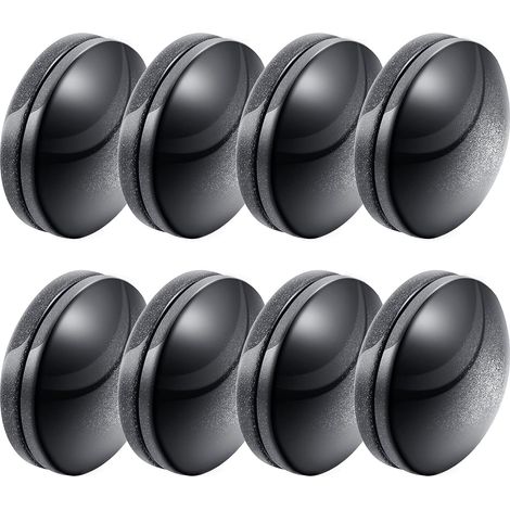 (Noir, lot de 8) Pompons magnétiques pour rideaux de douche : aimants sans couture, recouverts d’une couche de plastique épais, pour une fixation optimale contre le vent. Conviennent également aux ri (1/5)