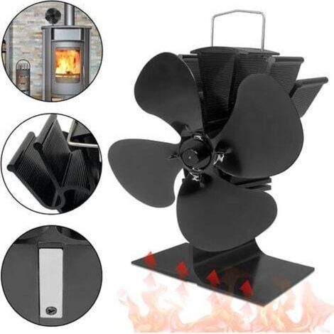 Froadp Ventilateur de Cheminée Sans électricité avec 4 Pales Chauffant (1/4)