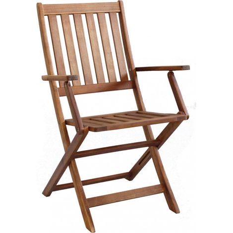 Poltrona Diana con Braccioli 55x57x91 h cm in Legno Marrone (1/4)