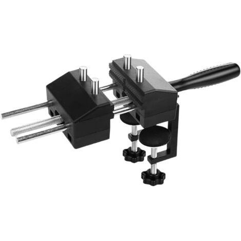 Tornillo de banco multifuncional con estructura de 4 columnas extraíbles, tornillo de banco portátil en forma de V, con una capacidad de sujeción de 0 a 120 mm. Adecuado para lijar, cortar y taladrar. (1/5)