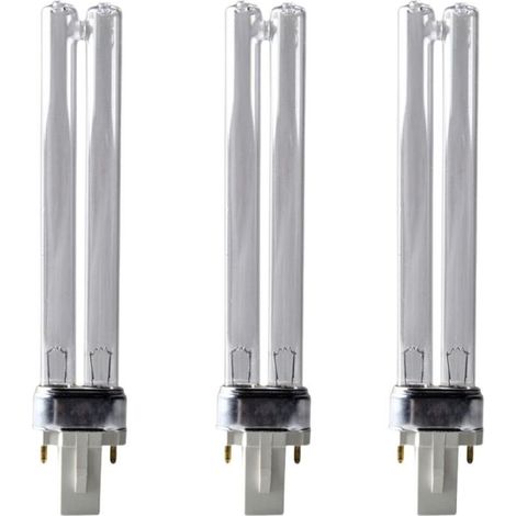 11 Watt UVC Ersatzlampe für Wasserklärer mit G23 Sockel 3er Set