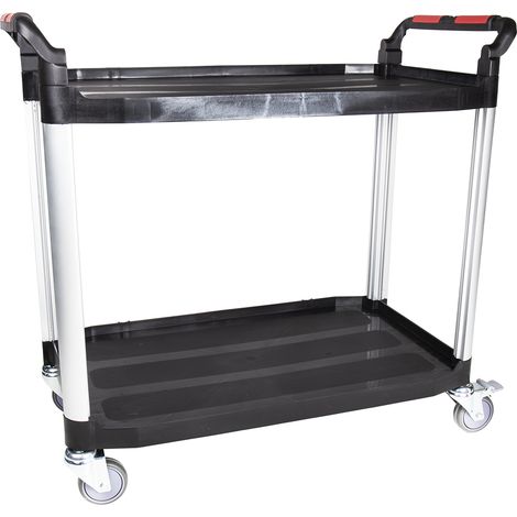 Chariot RS PRO 2 plateaux en Aluminium, 866 x 500mm, Capacité de charge 120kg ( Prix pour 1 ) (1/4)