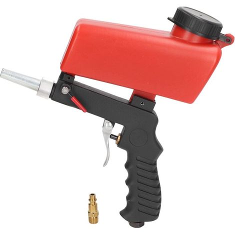 Kit de pistolet de sablage pneumatique à alimentation par gravité, pulvérisateur de sablage portatif avec pointe de buse (1/5)