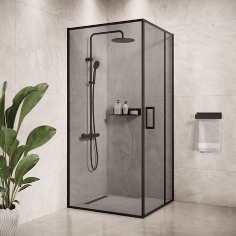 Cabine de Douche Belize - 90 x 90 x 190 cm - Badplaats - Noir - (1/5)