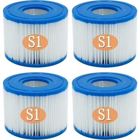 INTEX 29001E 4er-Pack PureSpa Typ S1 Einfach zu installierende Poolkartuschen (1/4)
