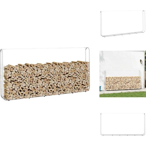Portant de bois de chauffage 300x25x150 cm acier galvanisé - Support De Bois De Chauffage - Supports De Bois De Chauffage - Stockage De Bûches - Porte-bûches (1/5)