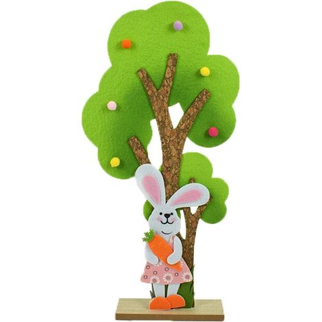 Albero di pasqua con coniglio e carota in feltro addobbi pasquali decorazioni pe - colorigenerali: GIALLO (1/4)