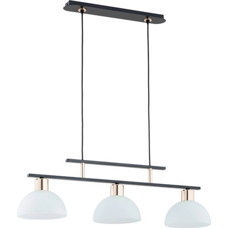 Lampada a sospensione Alfa Etiuda 3xE27 bianco nero