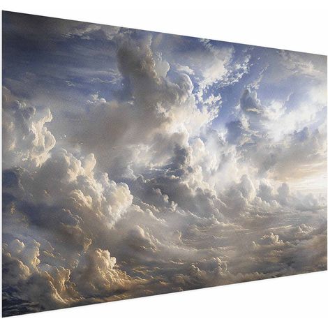 Plakat – Goldene Spiegelungen in den Wolken kündigen die Dämmerung an (1/4)