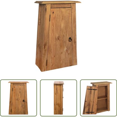 vidaXL Kieferholz - Bad-Wandschrank Massivholz Kiefer 42x23x70 cm (1/5)