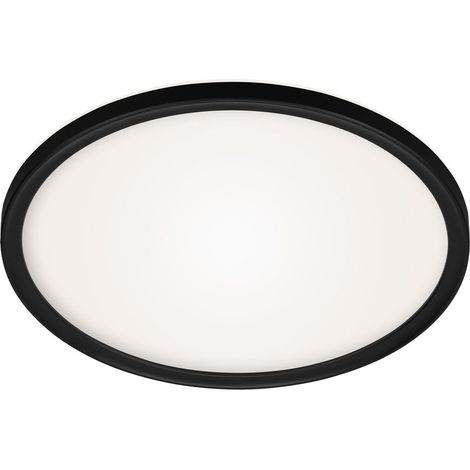 LED Bad-Deckenleuchte, schwarz, LED/22W