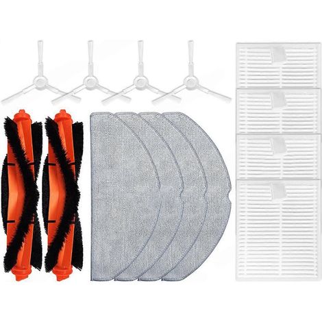 Accessoires de rechange pour aspirateur robot S20 / D106 : filtre HEPA, brosse principale, chiffon de nettoyage (14 pièces). (1/5)