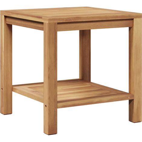 Table basse,Table d'appoint,Table de Salon Marron 45 x 45 x 45 cm Bois de teck solide CFW31552 (1/5)