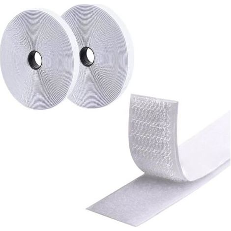 2cm6m Scratch Autocollant Double Face,Bande Autocollant,Adhésif,Bande Scratch Adhésive,Autocollant Blanc,Rouleau Scratch Autocollant,Autocollant Puissant(Blanc) (1/5)