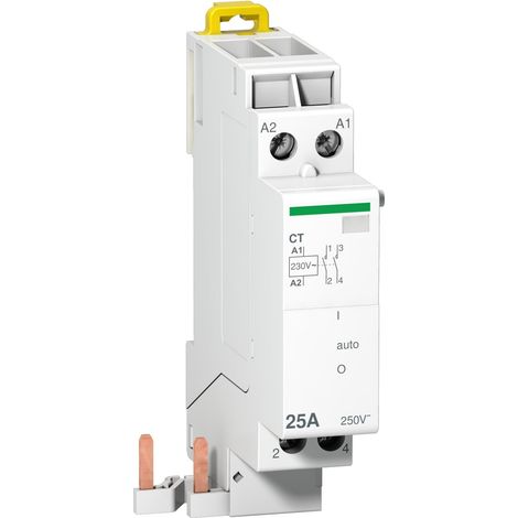 Prodis, contacteur à raccordement rapide 25A 2P, contact 2F, U commande 230V - A9C15185
