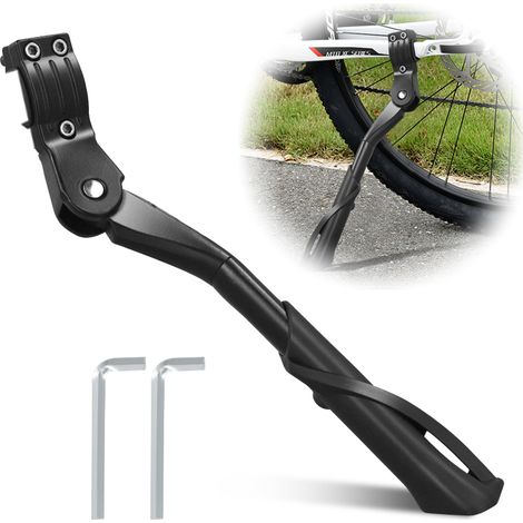Support de vélo, support latéral réglable en hauteur, 61-74 cm, base de support antidérapante, convient aux VTT, vélos de ville et vélos électriques. (1/5)