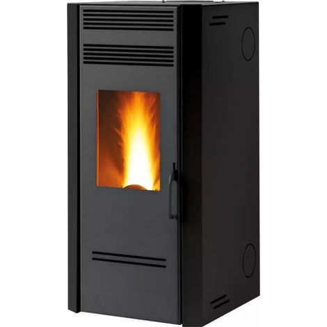stufa a pellet ventilata caris "maylea h" con purificatore healthsystem nero 7,5 kw (1/3)