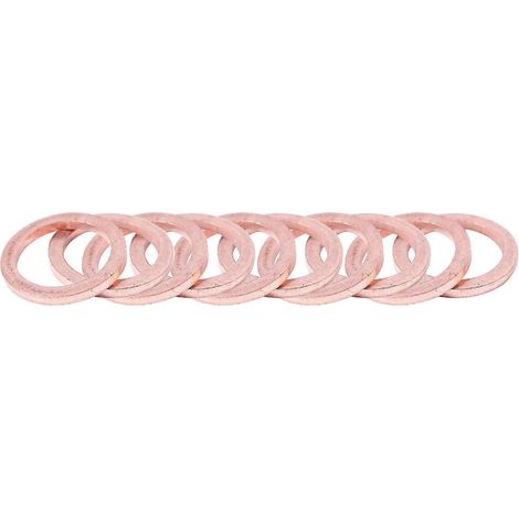 10 rondelles d'écrasement en cuivre, joint torique plat, 12 mm x 17 mm x 1,5 mm (1/5)