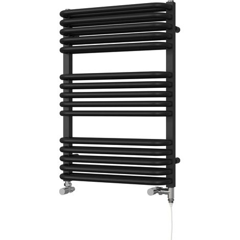 Crossmoor - Black Dual Fuel Towel Rail H736mm x W500mm Standard (1/3)