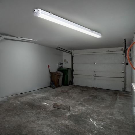 Etc-Shop – Plafonnier LED étanche IP65 36W 4320lm blanc neutre – Longueur 120 cm – Pour espaces humides et garages – Connexion en série jusqu'à 8 lampes (1/5)