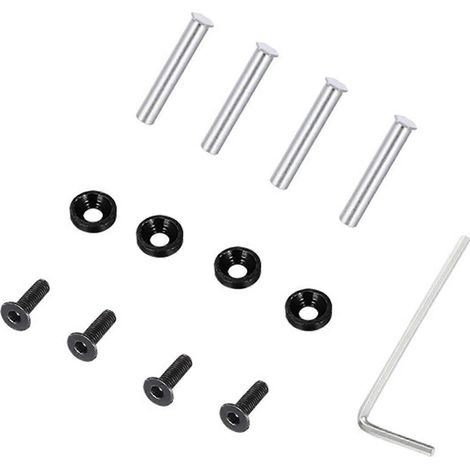 Ensemble de 4 vis de montage pour boîtiers PC, ventilateurs de cartes graphiques, ventilateurs de radiateurs de refroidissement liquide, accessoires informatiques de refroidissement liquide, noir (Noi (1/5)