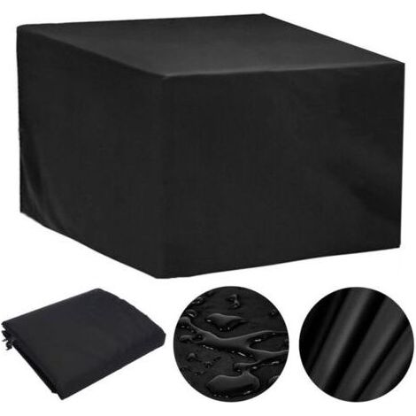 Housse de protection pour mobilier de jardin, 110 x 110 x 85 cm, Oxford Garden, imperméable, coupe-vent et résistante aux UV (noire)