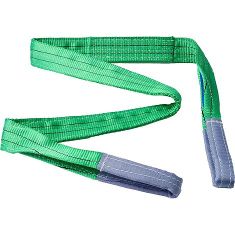 Eslinga de elevación de 2000 kg – poliéster resistente a la abrasión – CEN – 60 mm × 2 m – verde (1/5)