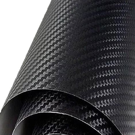 Film autocollant 3D en fibre de carbone noir pour voiture, compatible avec la plupart des voitures (1/5)