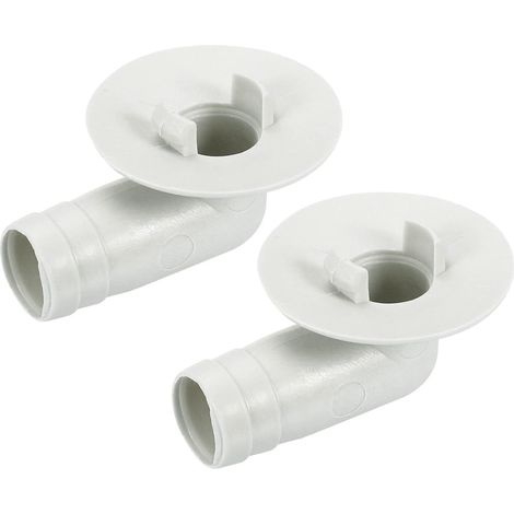 Lot de 2 Raccord tuyau évacuation climatiseur 17mm coude PP beige pour mini-split fenêtre (1/5)