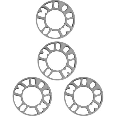 4 Élargisseurs de Roue Universels 4/5 Trous, Entretoises de Jante en Métal, Kit de Recalage de Moyeu pour Voiture - Cales d'Espacement de Roue, 4 Pièces (1/5)