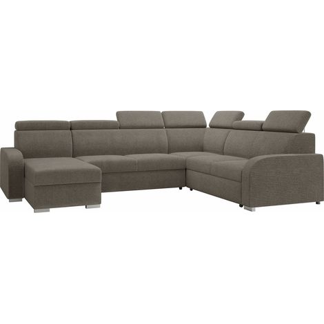 Sofá rinconero Ovos IV, Crown 4, Función de descanso, Almacenaje, 315x250x85cm, 0