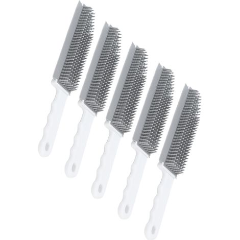 Brosse De Nettoyage Cuisine - Tête Grattoir Et Peigne - Pour Plans De Travail Et Sols - Lot De 5 (1/5)