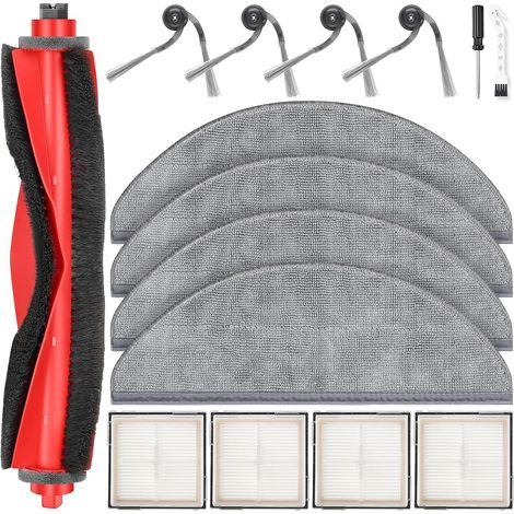 15 Stück Zubehörset für Roborock Q10 X5+ / Q10 X5 Saugroboter, 1 Hauptbürste 4 Wischpad 4 HEPA Filter 4 Seitenbürste 1 Reinigungszubehör 1 Schraubendreher, Ersatzteilset für Roborock Q10 X5 / Q10 X5+ (1/5)