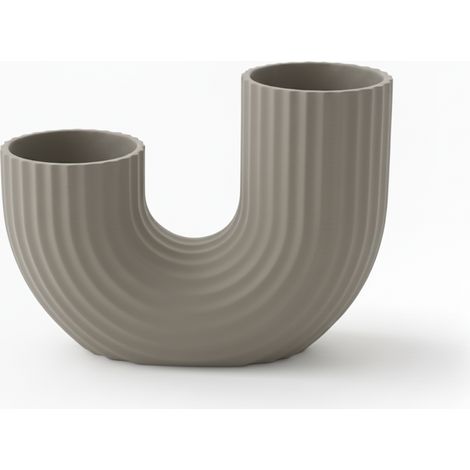 Vaso grigio moderno e minimalista a forma di U con una forma elegante (1/3)
