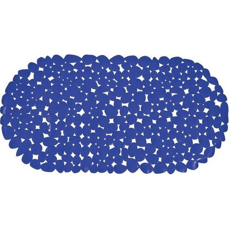 Tapis Fond de baignoire Pvc GALETS 35x68cm Bleu Marine MSV
