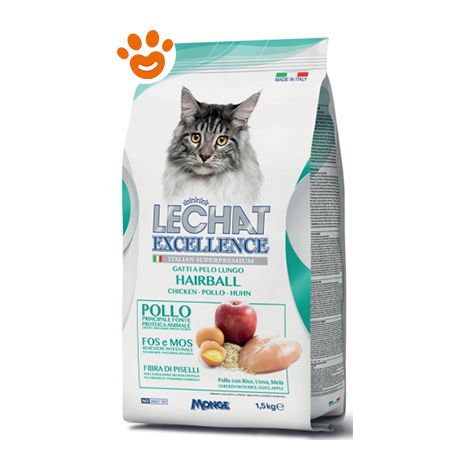 Monge LeChat Cat Adult Excellence Hairball al Pollo  - Monge LeChat Cat Adult Excellence Hairball al Pollo - Sacco Da 400 Gr (1/7)