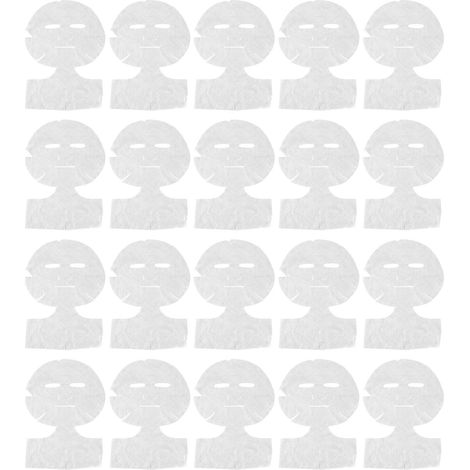 50 Masques Faciaux en Soie Légère Jetables, Feuilles de Masque pour Cou et Visage, Usage Salon, Spa et Maison (1/5)