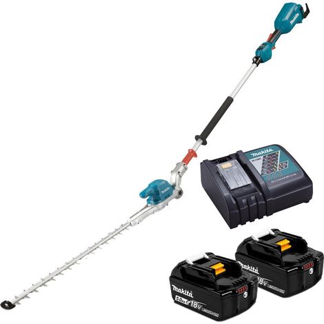 Makita DUN500W LXT 18v Brushless Pole Hedge Cutter Trimmer 2 x 5ah Batteries (1/4)