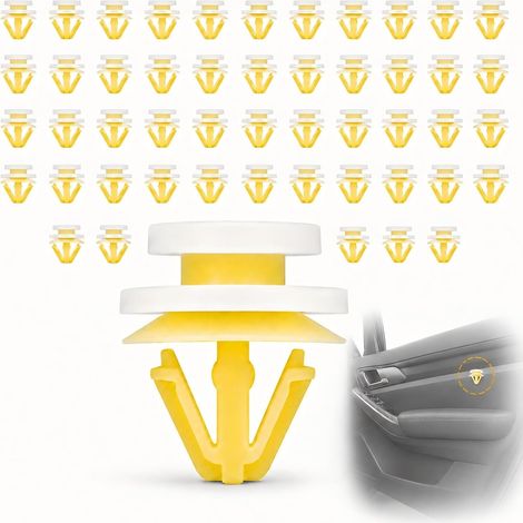 50 Pièces Clips Garniture de Porte compatibles réf. 7703077250, Agrafes de Panneau Intérieur Auto, Clips Habillage Porte pour Clio Megane Scenic Laguna Kangoo Master Twingo Rechange (1/5)