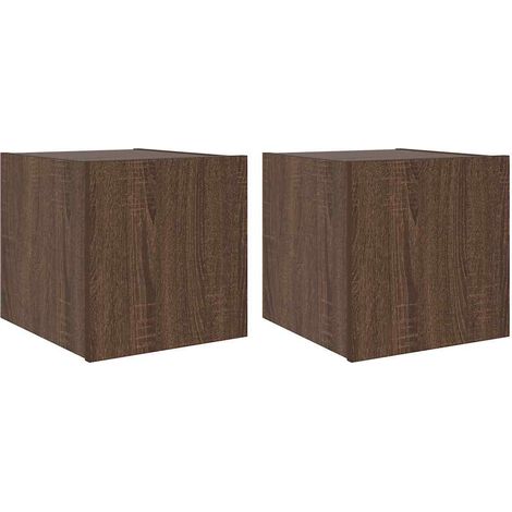 Maison Exclusive - TV-Wandschränke mit LED-Leuchten 2 Stk. Braun (1/5)