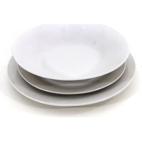 3C Casa Servizio da Tavola 18 Pezzi Tondo Blanche