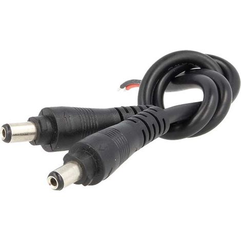 2 PZ Connettori Spinotto Maschio DC con Blocco Sicurezza 5,5mm x 2,1mm Nero (1/3)